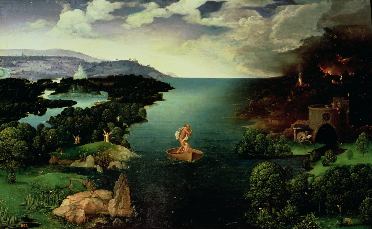 Charon átkelés a Styx folyón, 1515-24 alkotó: Joachim Patinir