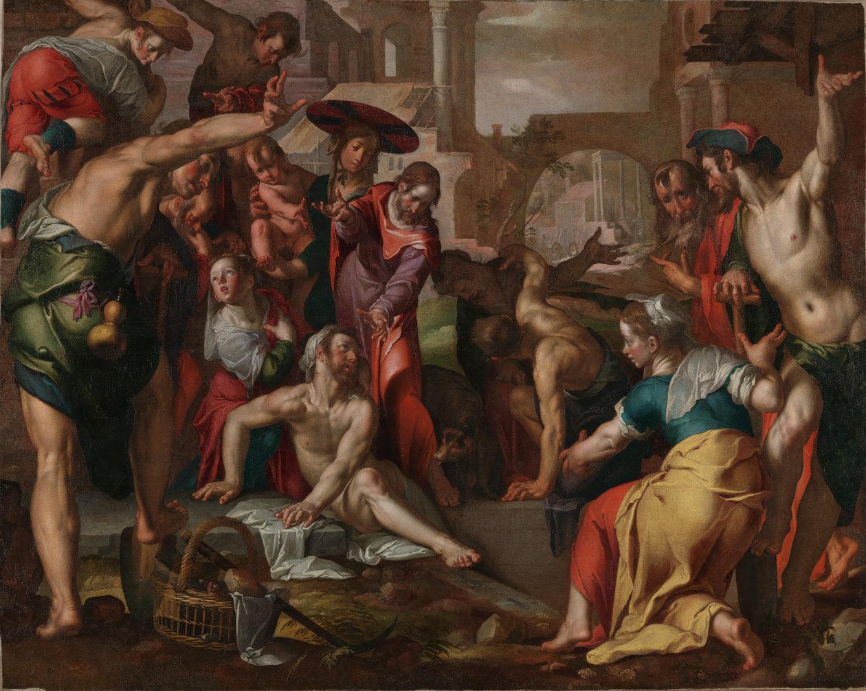 Lázár feltámasztása alkotó: Joachim Wtewael or Utewael