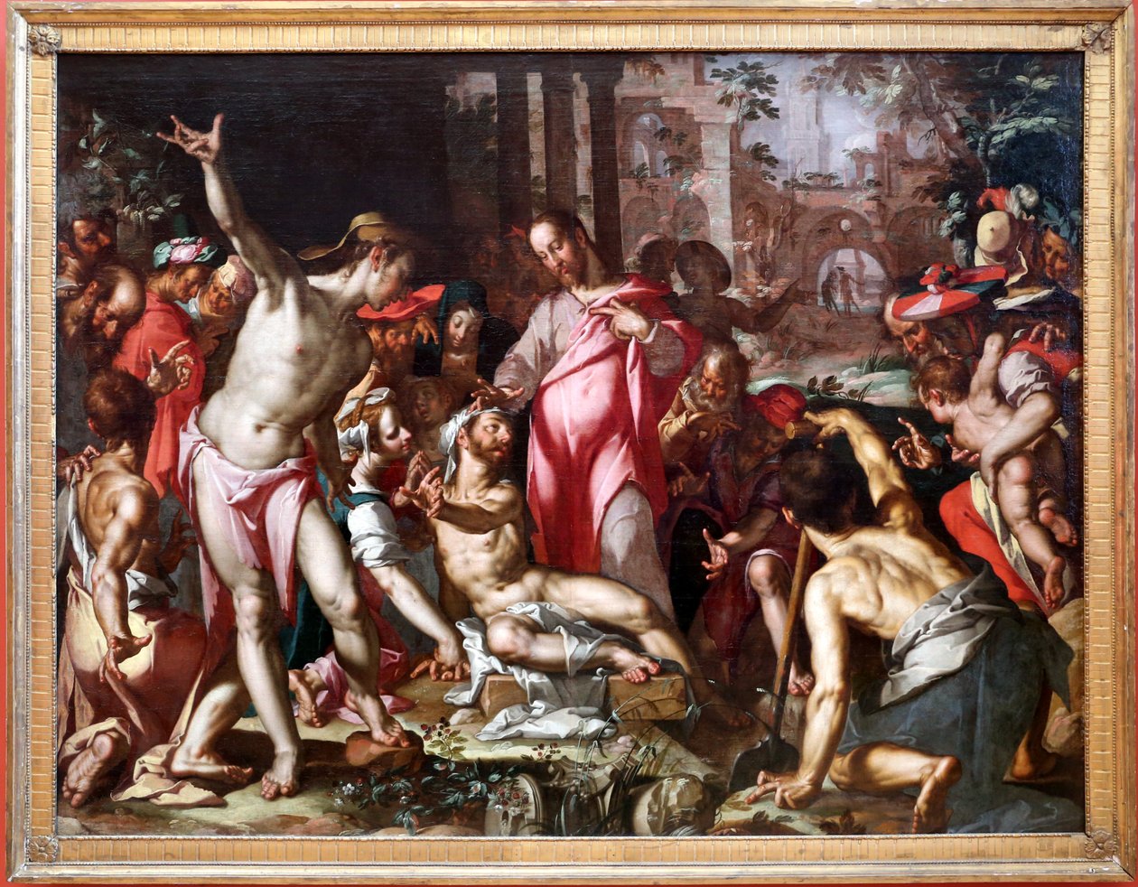 Lazarus feltámadása alkotó: Joachim Wtewael or Utewael