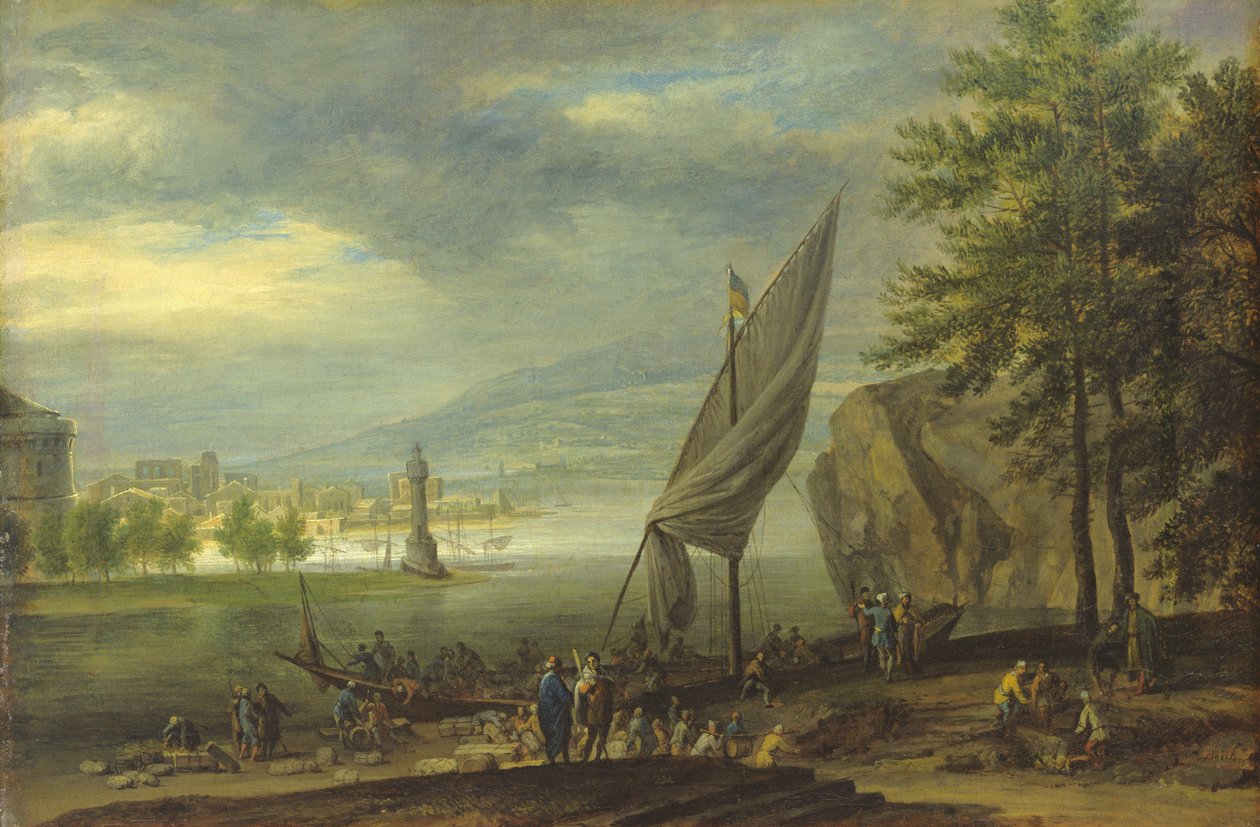Kikötői táj alkotó: Joachim Franz Beich