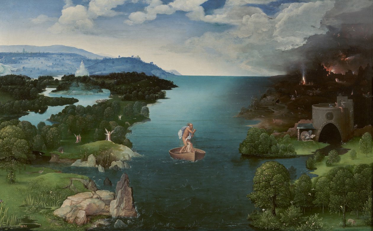 Charon átkelés a Styxen alkotó: Joachim Patinir