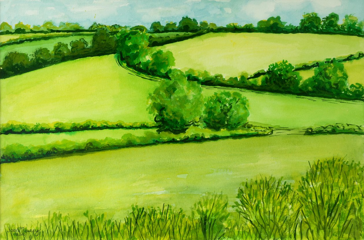 Nyári táj, 2010, akvarell alkotó: Joan Thewsey