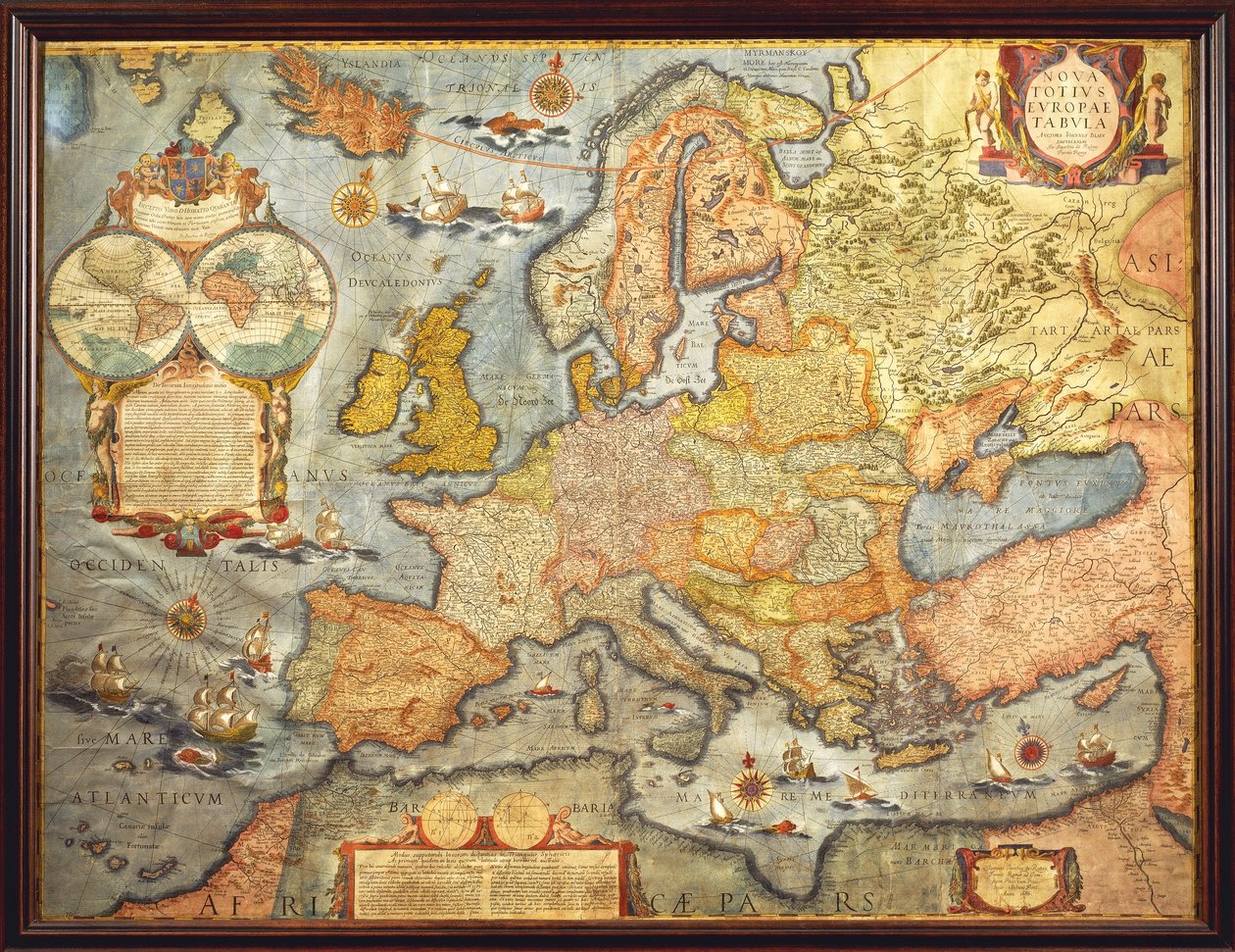 Európa térképe 1686, Joan Blaeu alkotó: Joan Blaeu