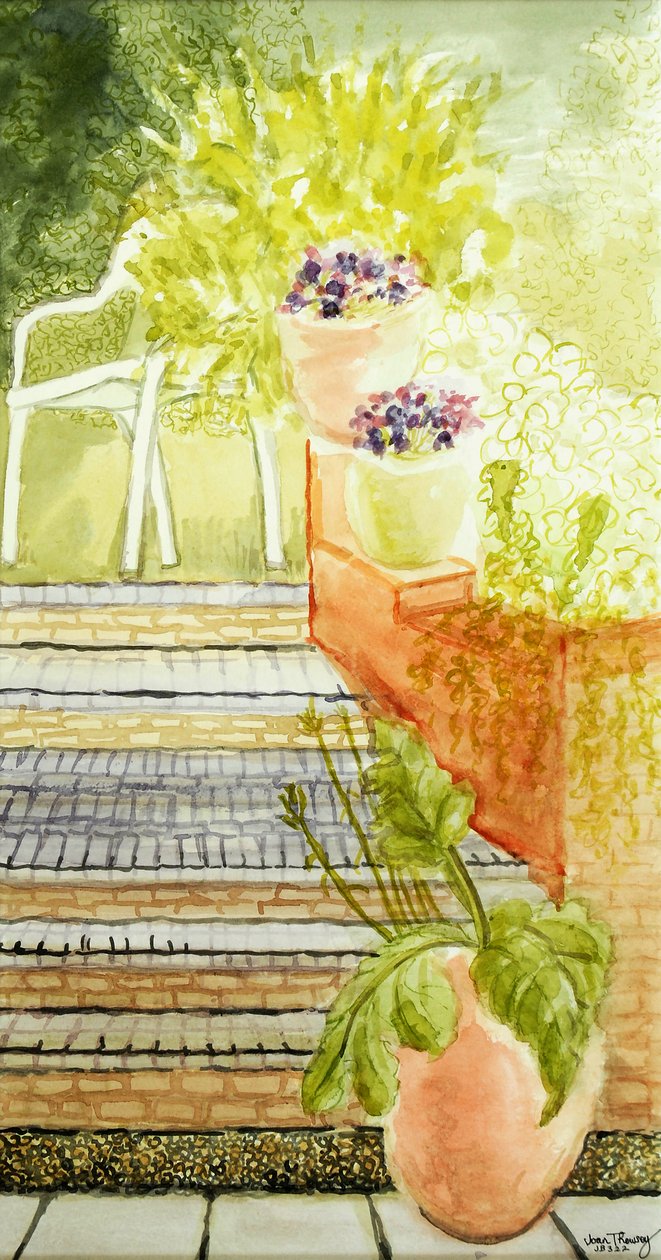 Cynthias Garden; Lépések és cserepek, 2009, alkotó: Joan Thewsey