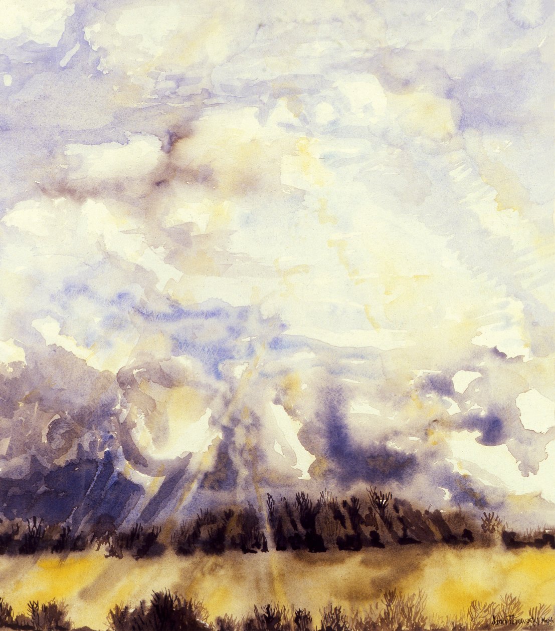 March Sky, 1989, akvarell kézzel készített papírra alkotó: Joan Thewsey