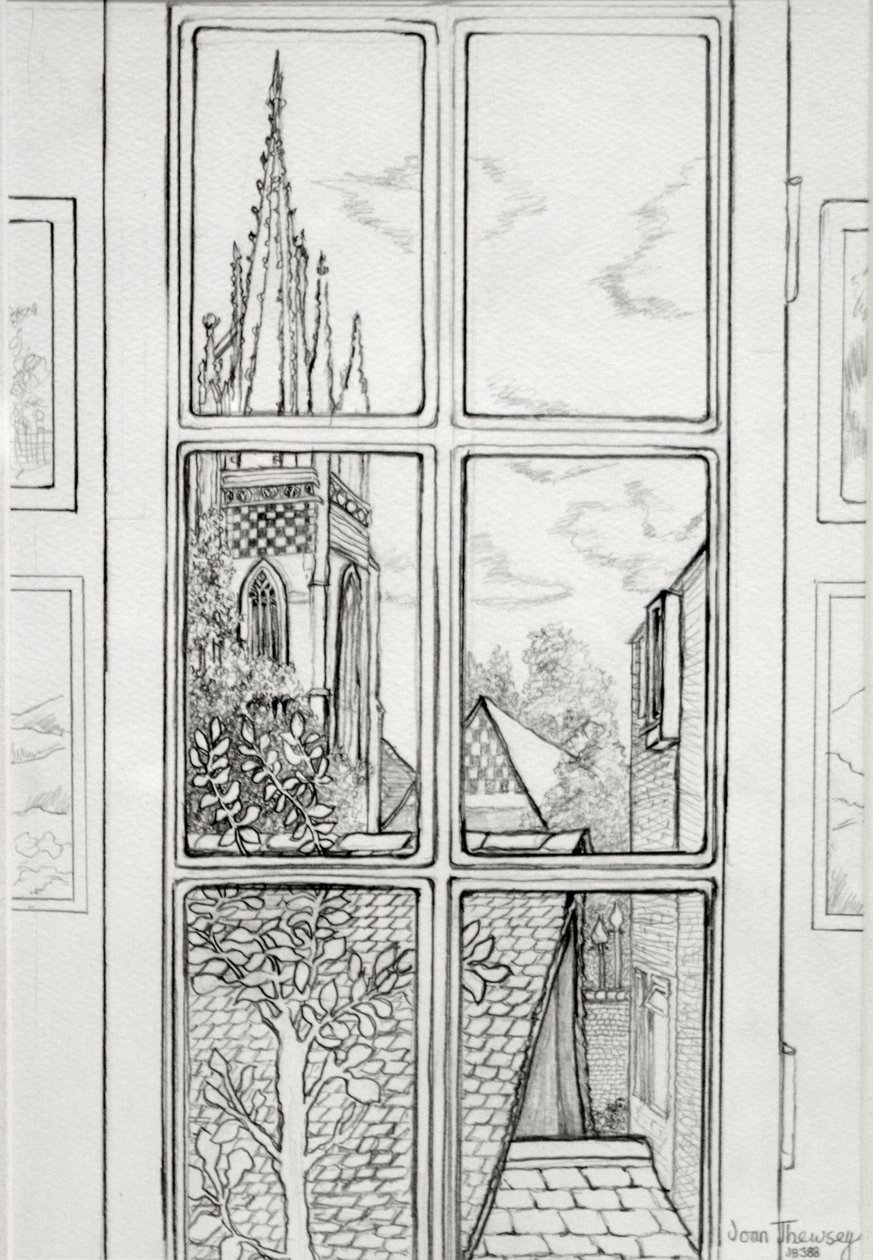 Marlow templom, 2015 (ceruza) alkotó: Joan Thewsey