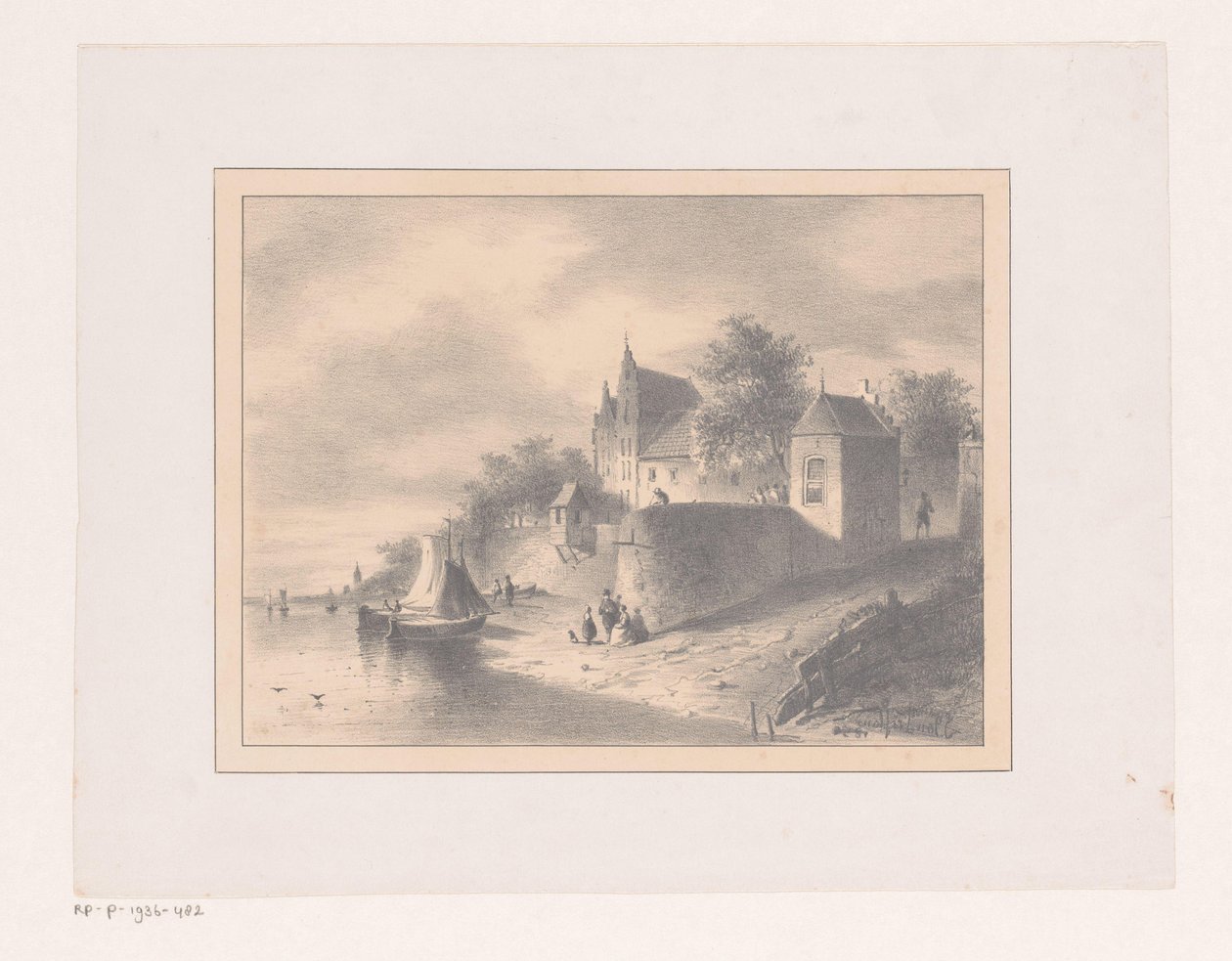 Városkép a folyón alkotó: Joannes van Liefland (attributed to)