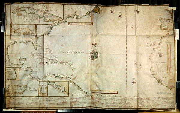 Ms 1288 fol.22 A Karib-tenger térképe alkotó: Joao Teixeira