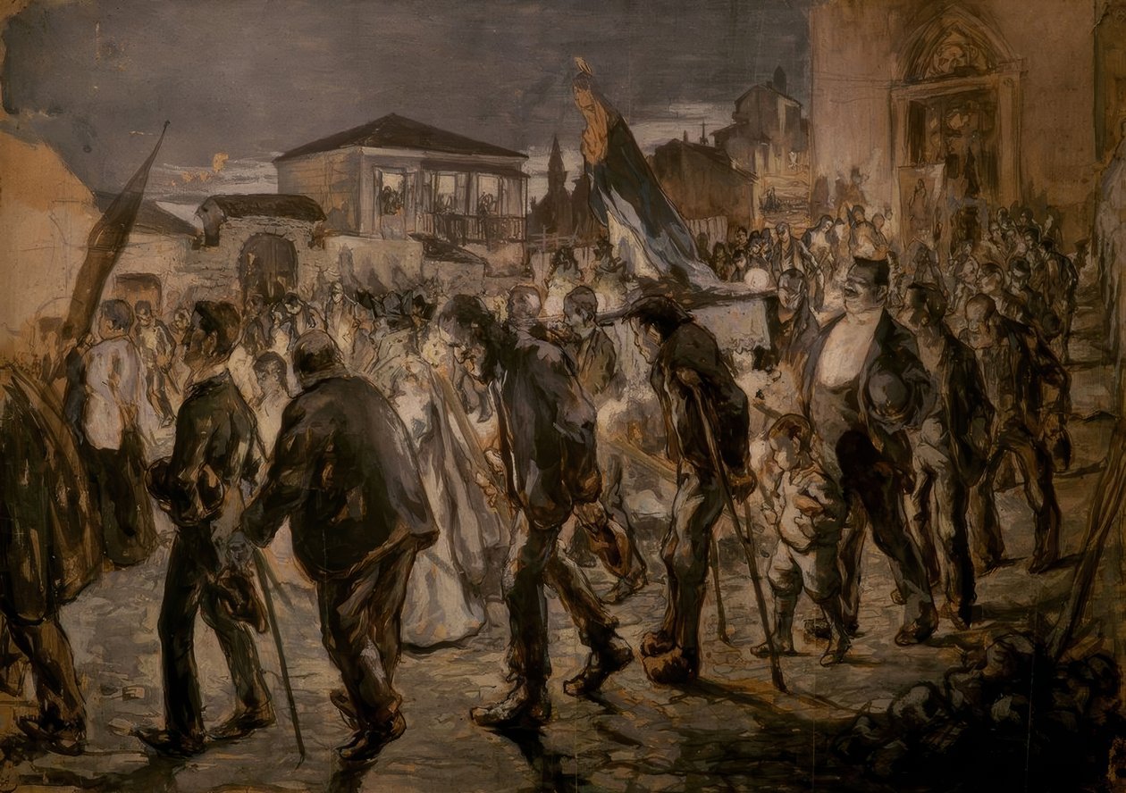 Felvonulás indulása alkotó: Joaquim Mir i Trinxet