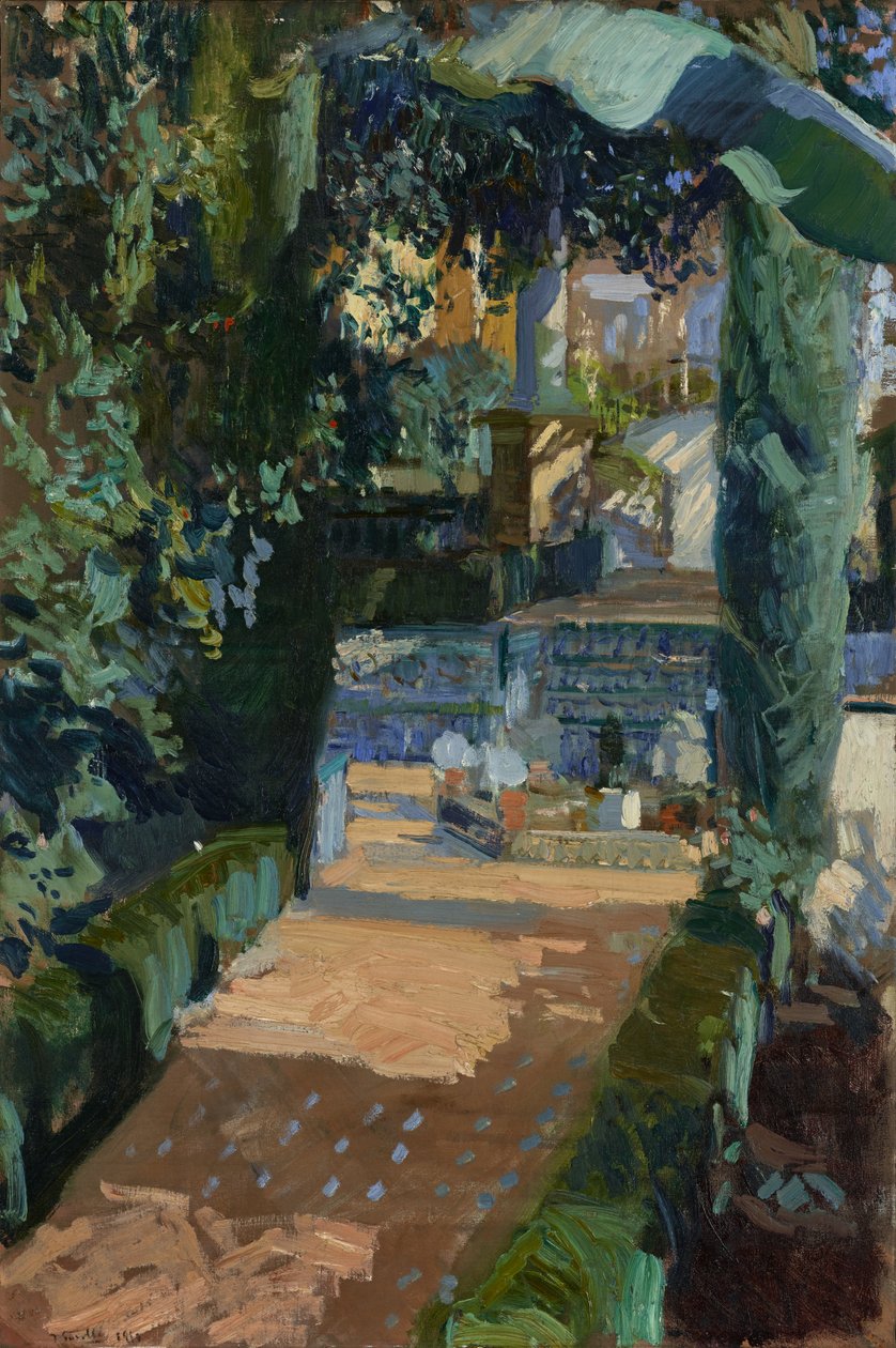 Táncok udvara, Alcázar, Sevilla, 1910 alkotó: Joaquín Sorolla