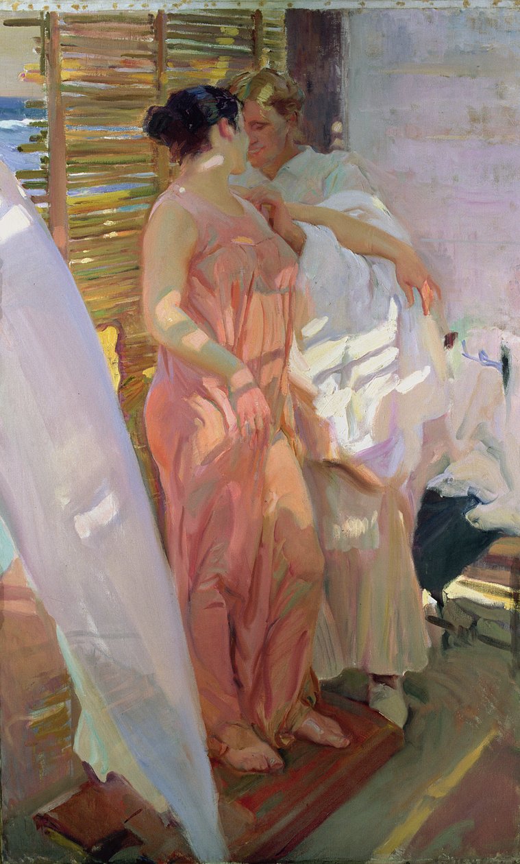 A fürdő után alkotó: Joaquin Sorolla y Bastida