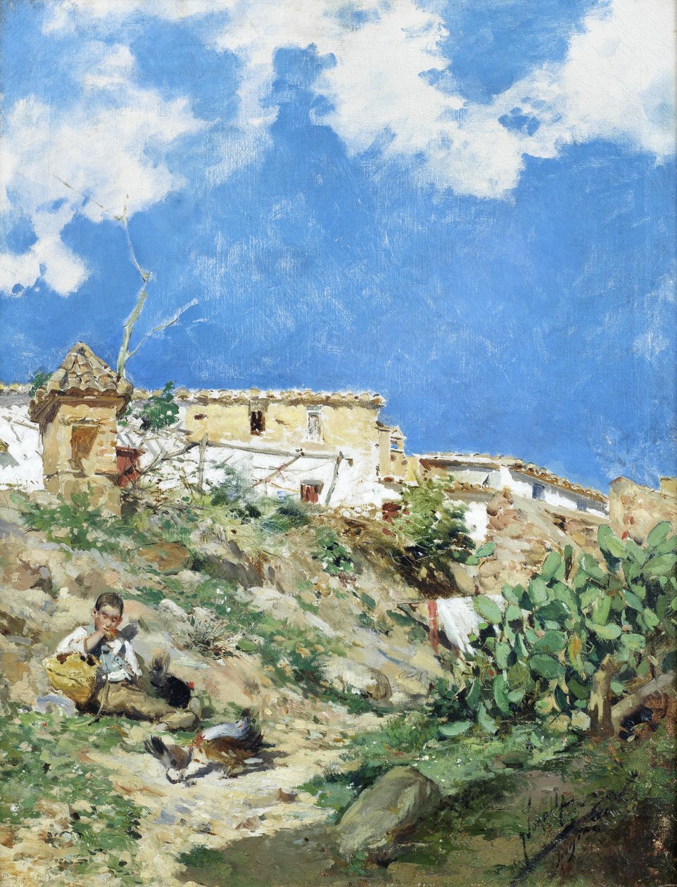 Tájkép Sagunto Valenciában alkotó: Joaquín Sorolla