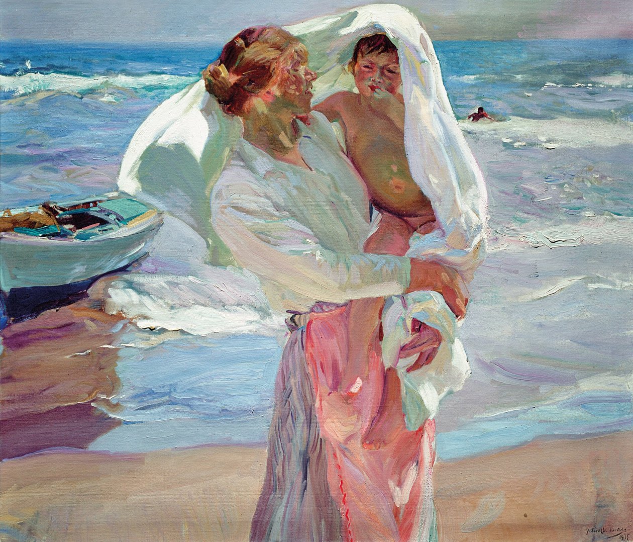 Fürdés után alkotó: Joaquín Sorolla