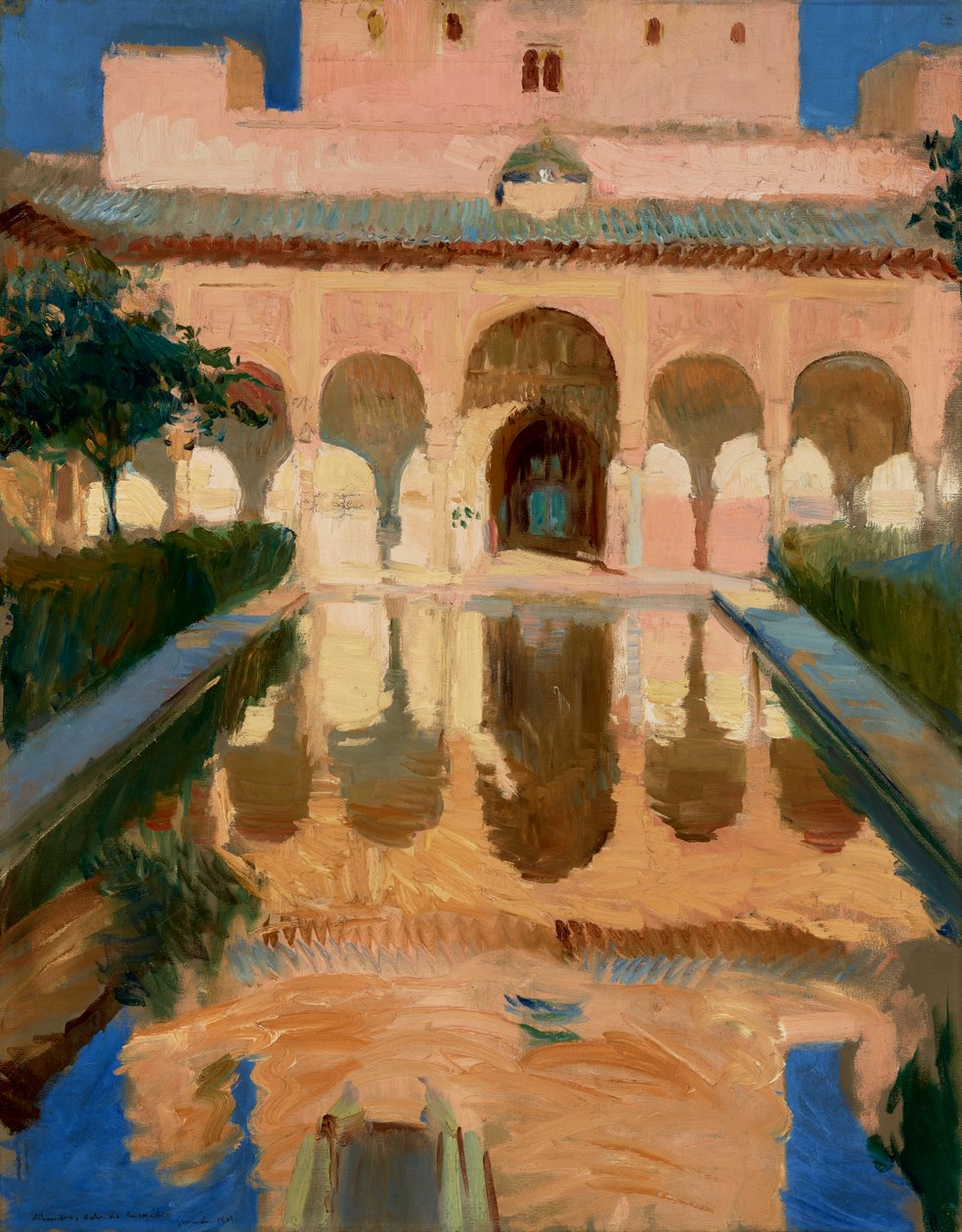 Nagykövetek csarnoka, Alhambra, Granada alkotó: Joaquín Sorolla
