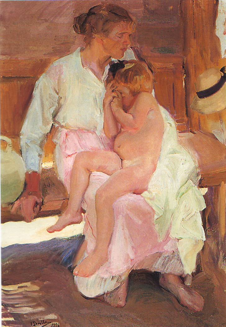 Anya és lánya alkotó: Joaquín Sorolla