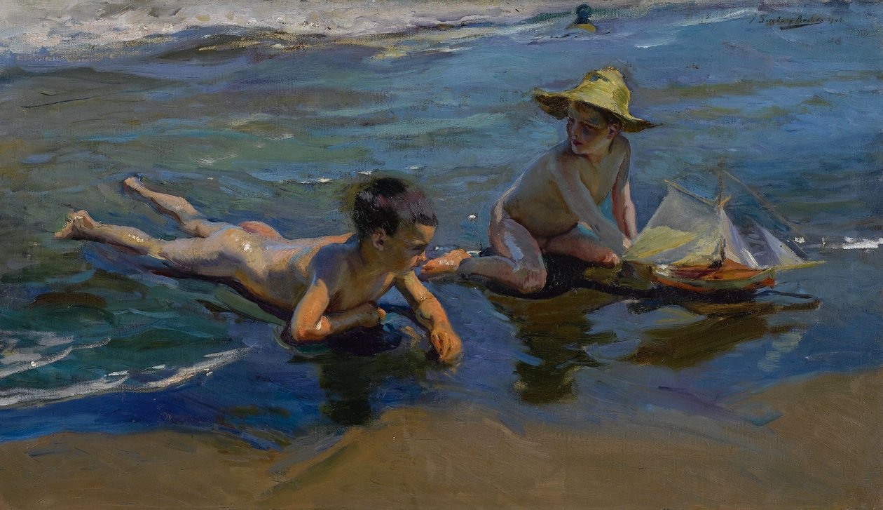 Gyermekek a tengerparton alkotó: Joaquín Sorolla