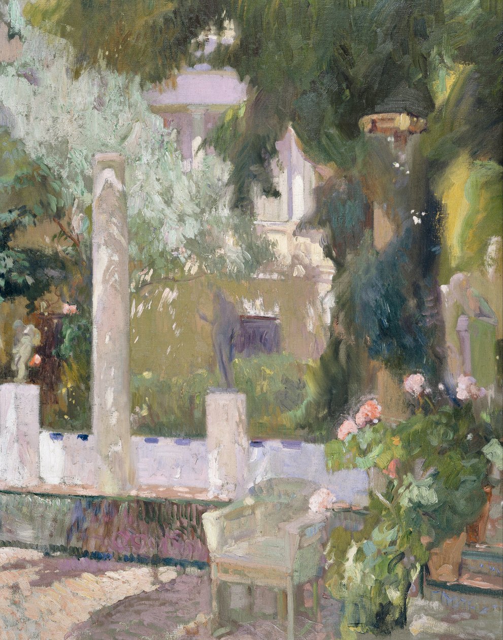 A kertek a Sorolla családi házban alkotó: Joaquín Sorolla