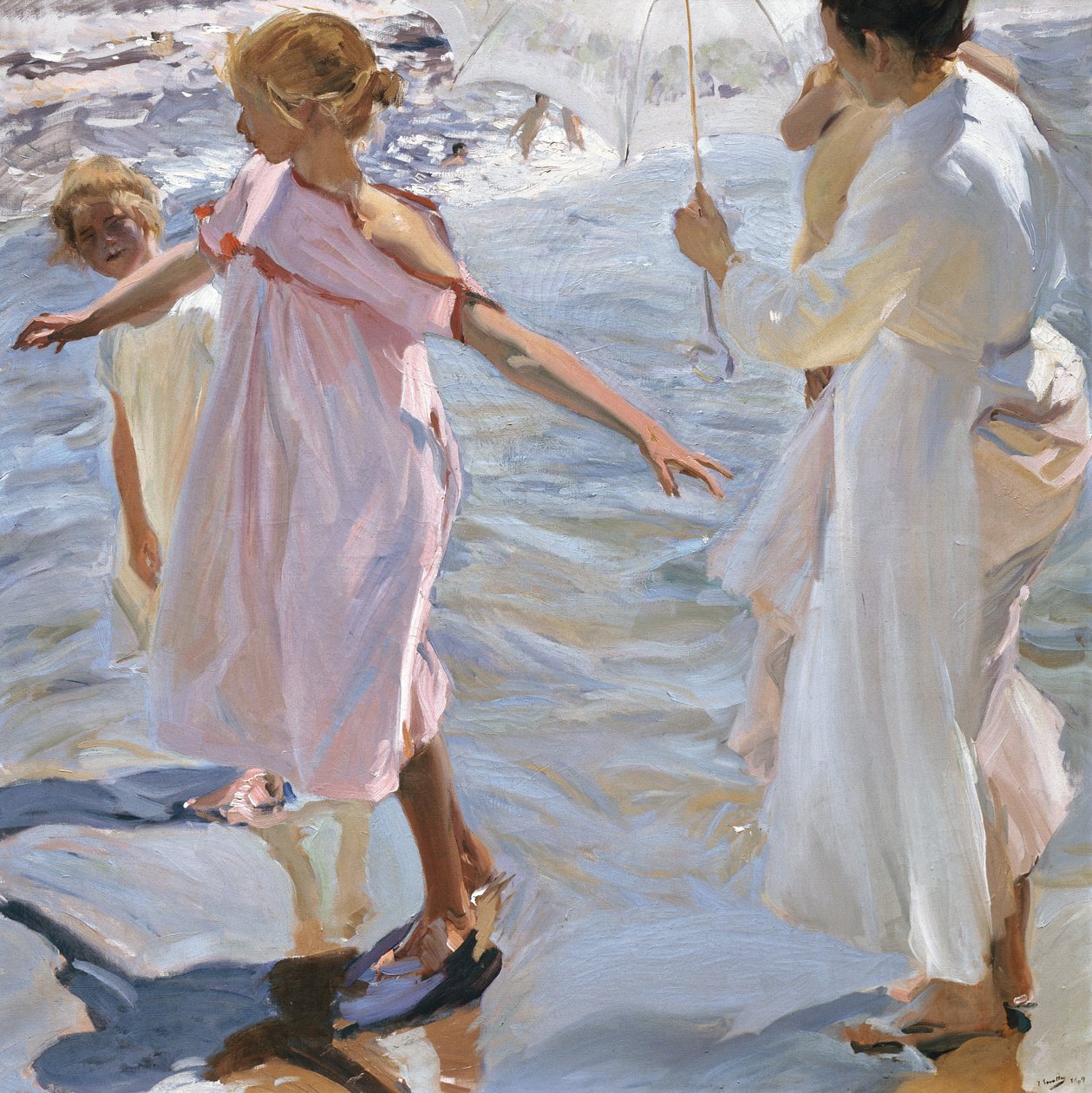 Ideje fürdeni, Valencia alkotó: Joaquín Sorolla