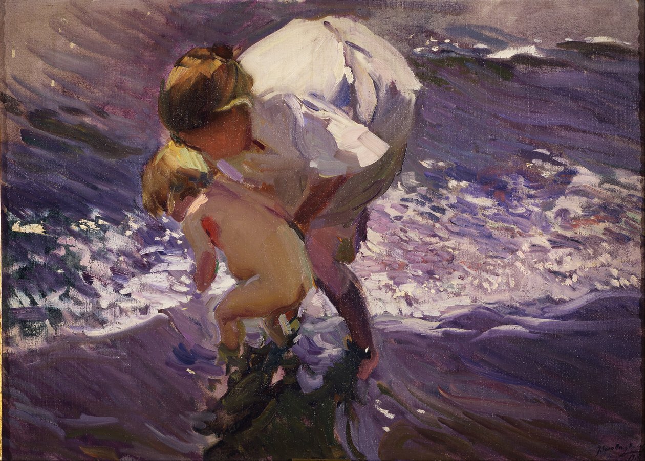 Fürdés a tengerparton alkotó: Joaquín Sorolla