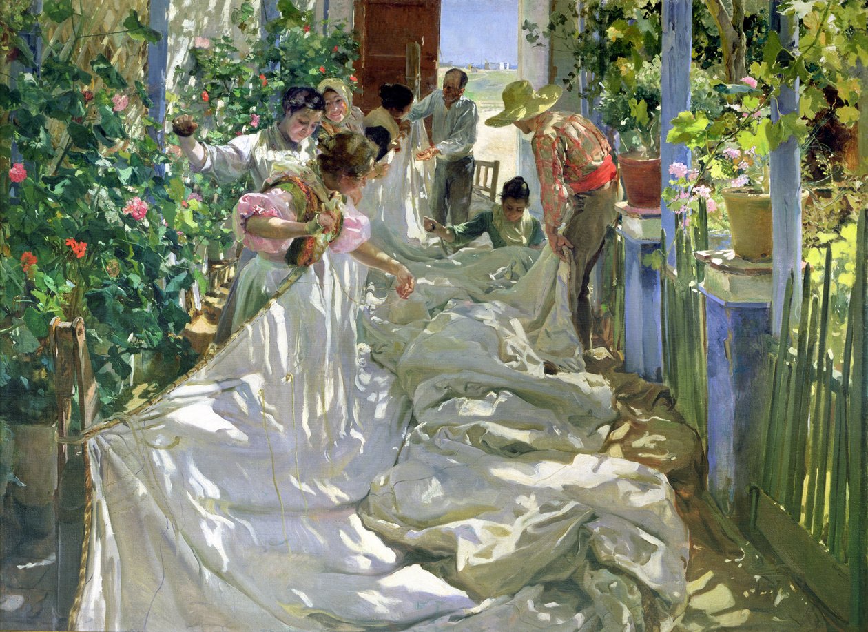 A vitorla javítása, 1896 alkotó: Joaquín Sorolla
