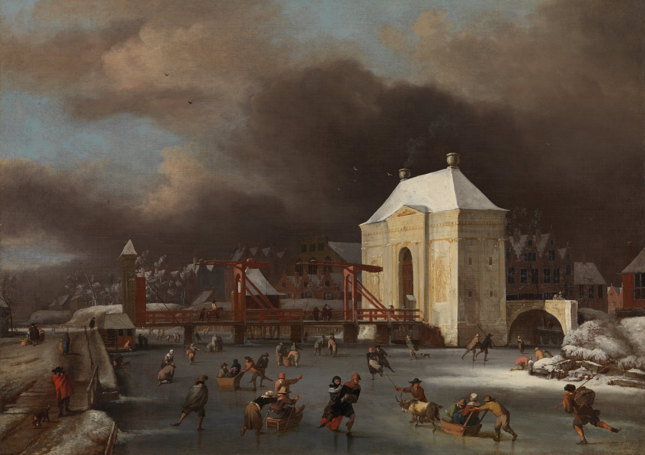 A Heilige Wegs Poort által Amszterdamban alkotó: Johan van Kessel