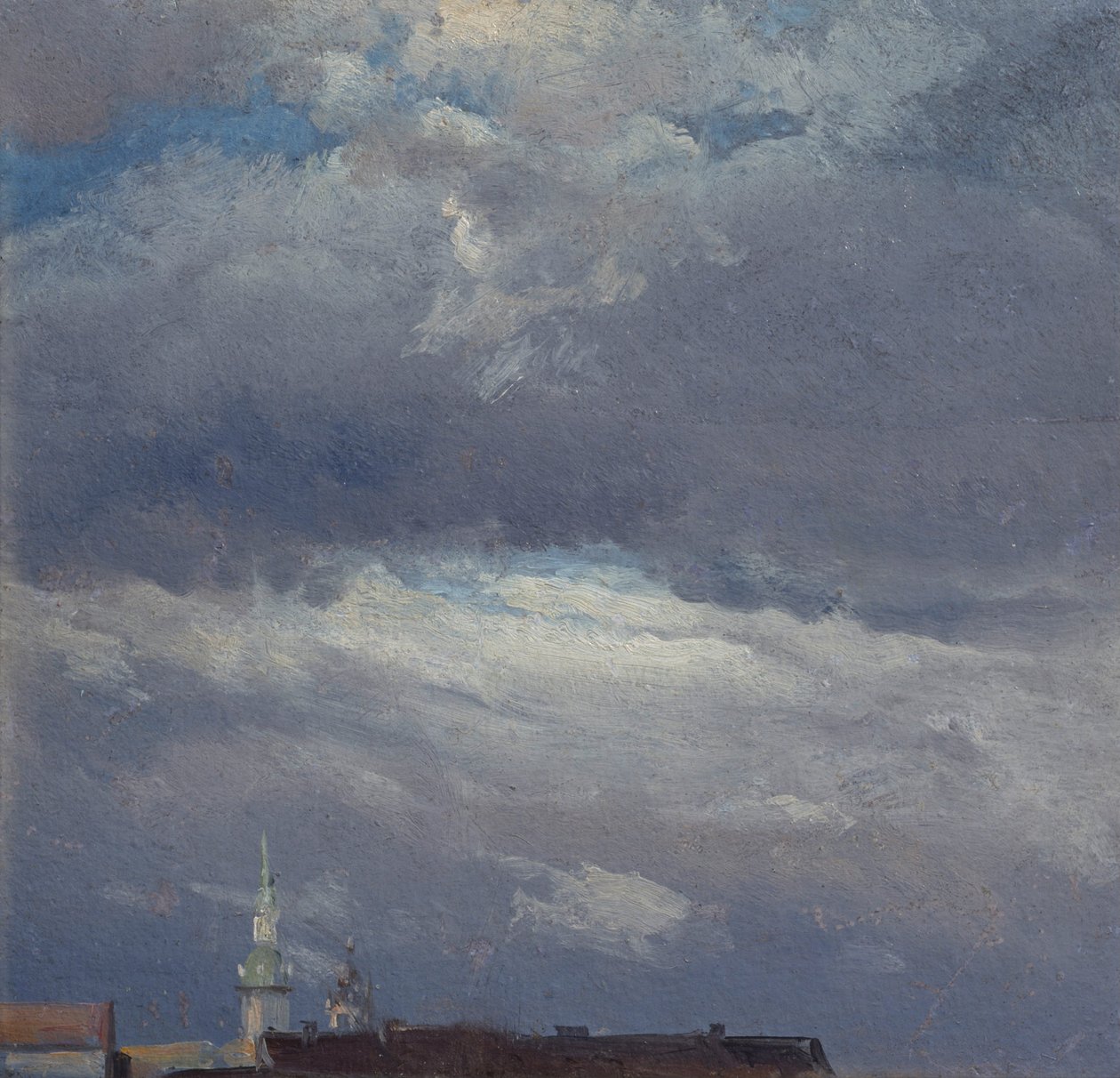 Viharfelhők a drezdai vár tornya felett alkotó: Johan Christian Dahl
