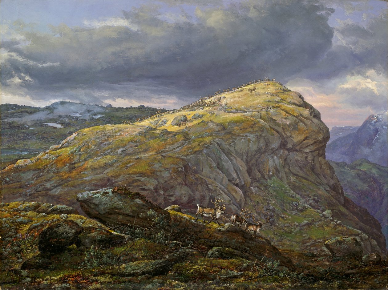 Stugunøset és Filefjell alkotó: Johan Christian Dahl