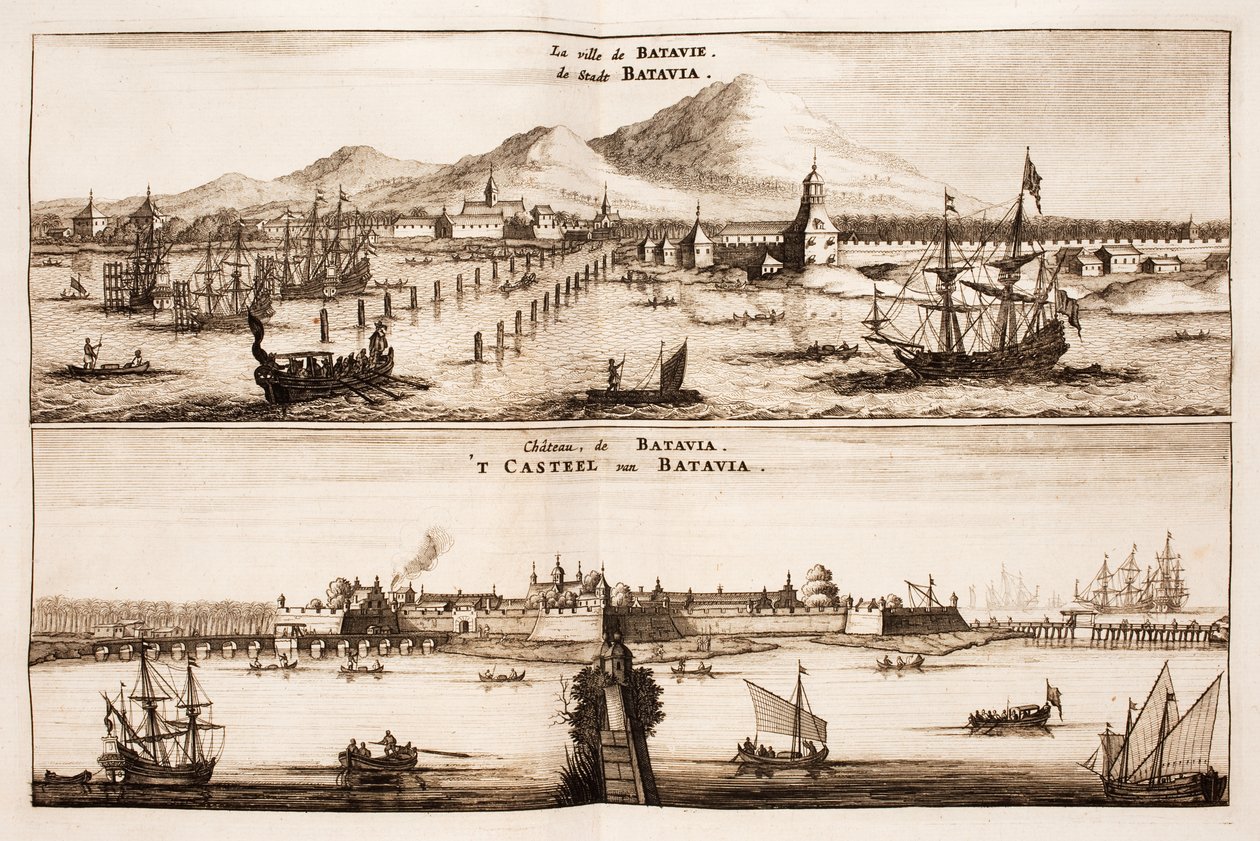 Batavia város és kastély Batavia (Jakarta) alkotó: Johan Nieuhof