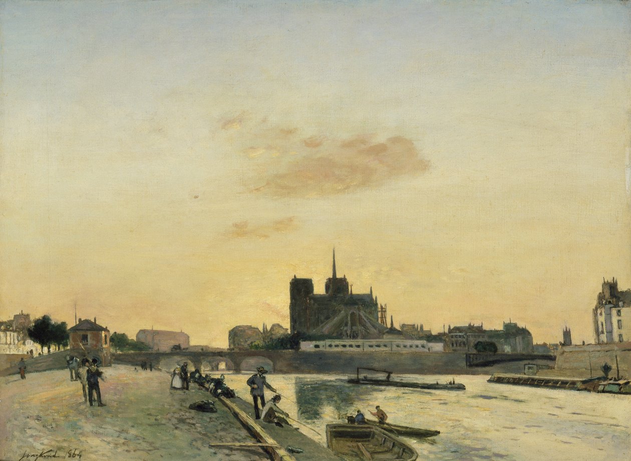 Kilátás a Notre Dame-ra, Párizs, 1864 alkotó: Johan Barthold Jongkind