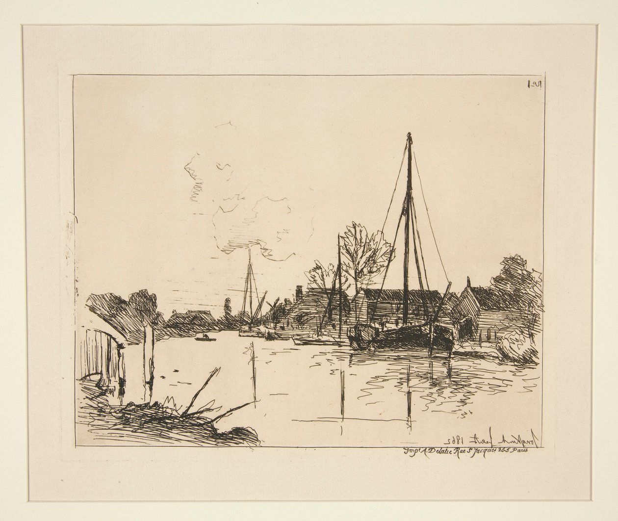 Le Canal (a csatorna) alkotó: Johan Barthold Jongkind