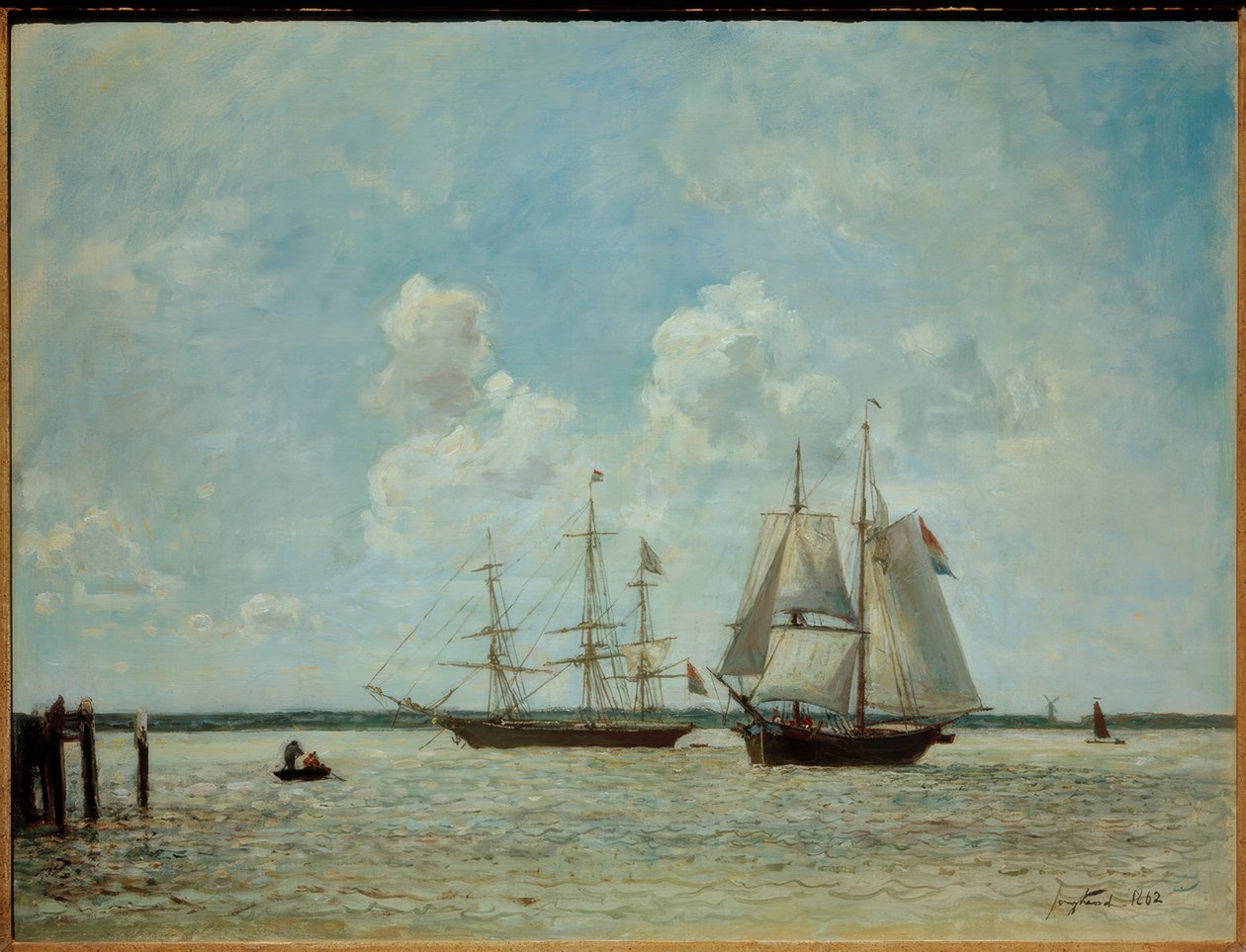 Vitorlások a Scheldten Antwerpen közelében alkotó: Johan Barthold Jongkind