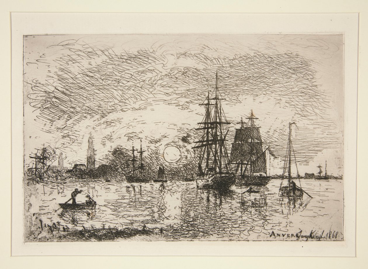 Naplemente – Port d alkotó: Johan Barthold Jongkind