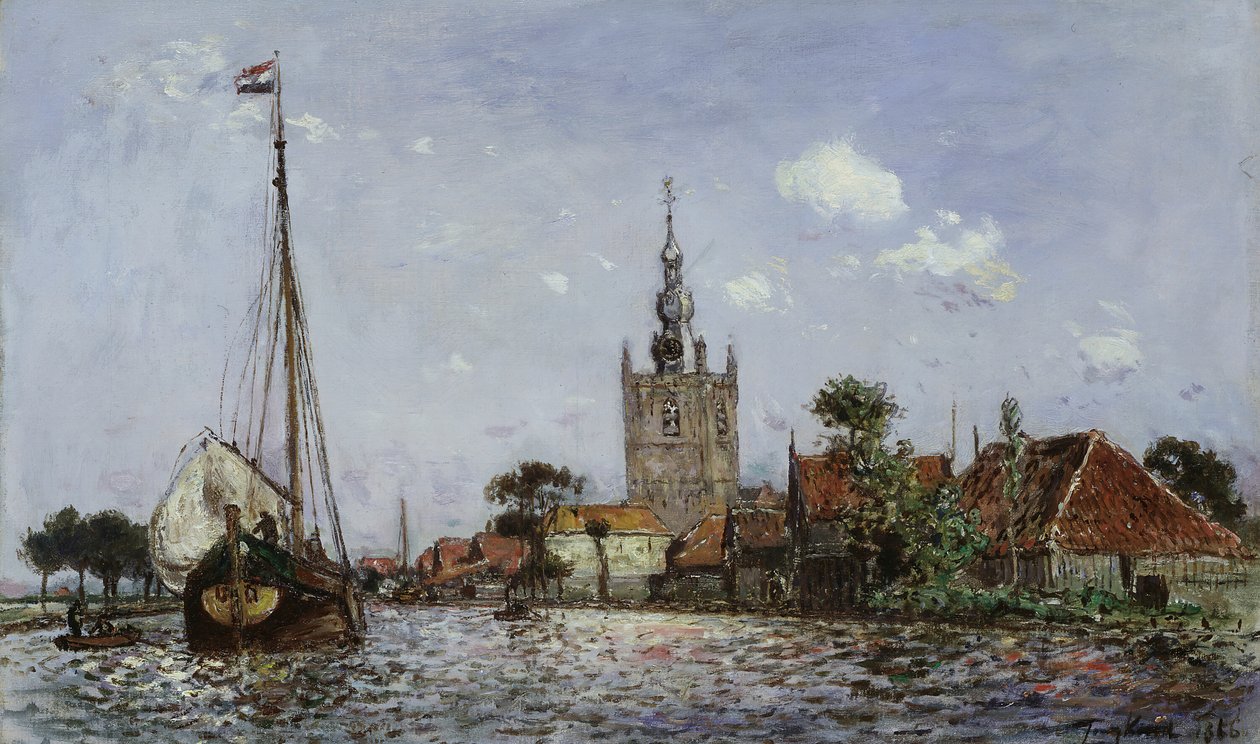 Overschie temploma, 1866. alkotó: Johan Barthold Jongkind