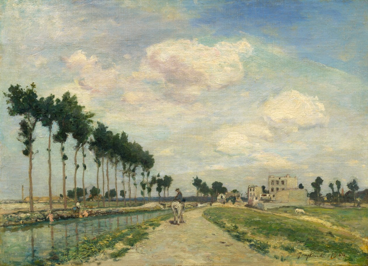 A vontatóút, 1864. alkotó: Johan Barthold Jongkind