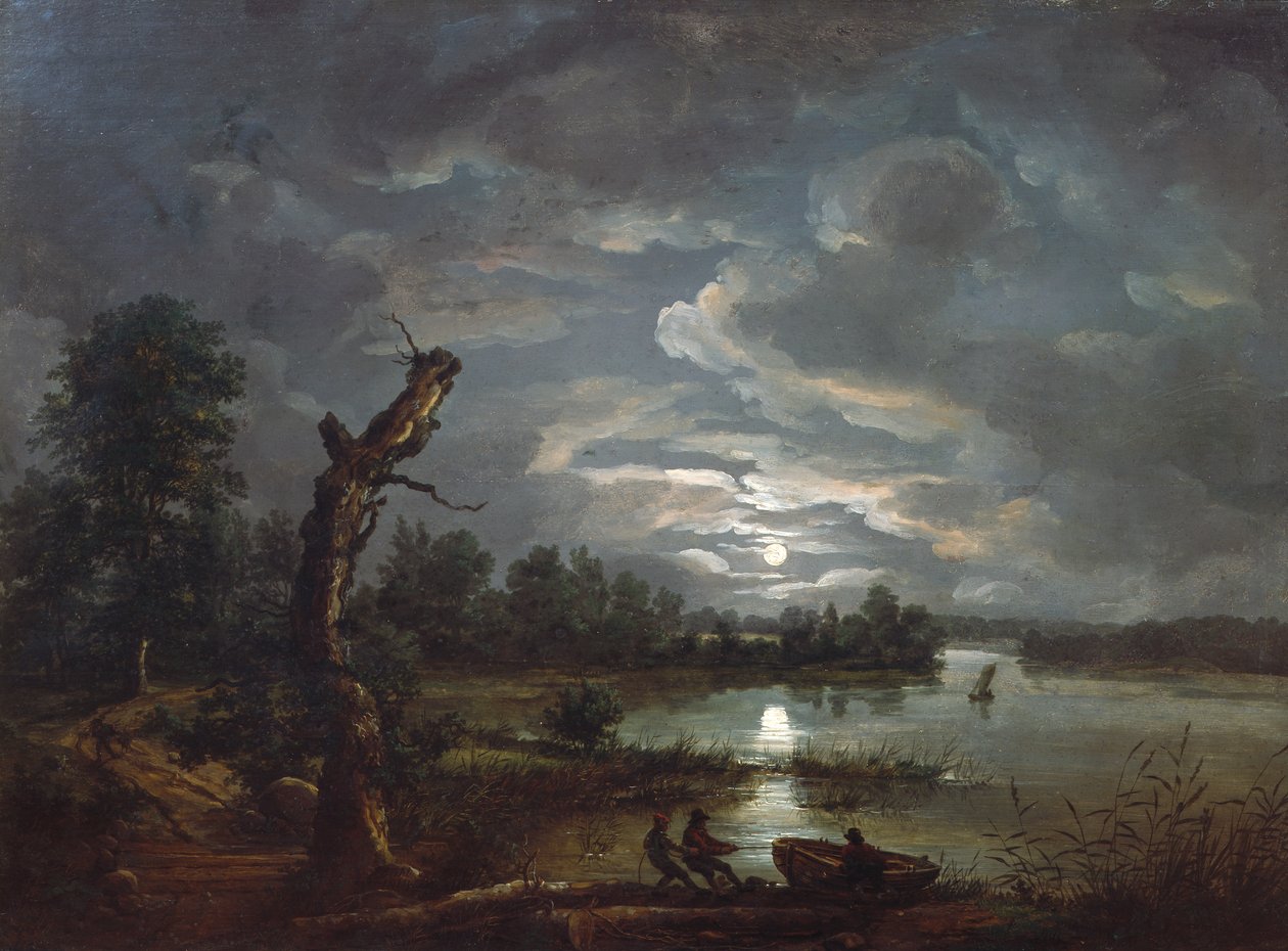 Esrum-tenger, 1814 körül alkotó: Johan Christian Dahl