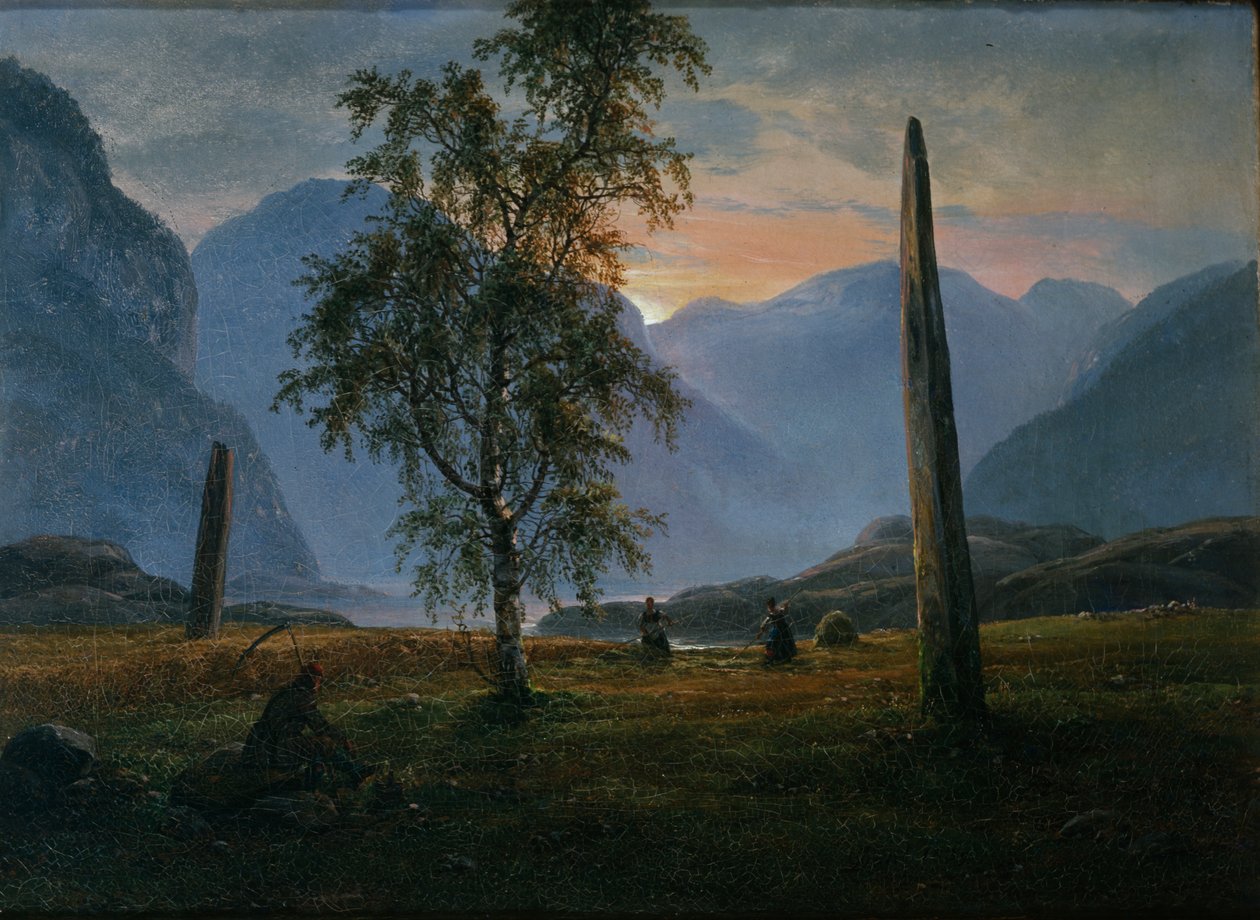 Táj emlékkövekkel alkotó: Johan Christian Dahl