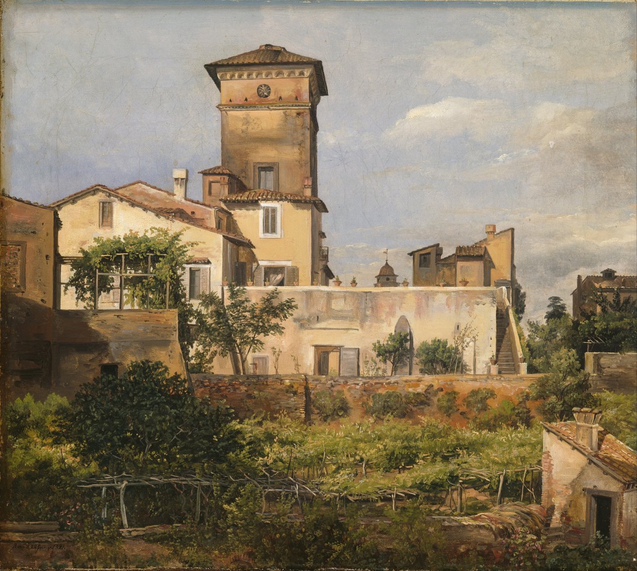 Jelenet a Máltai villából alkotó: Johan Christian Dahl