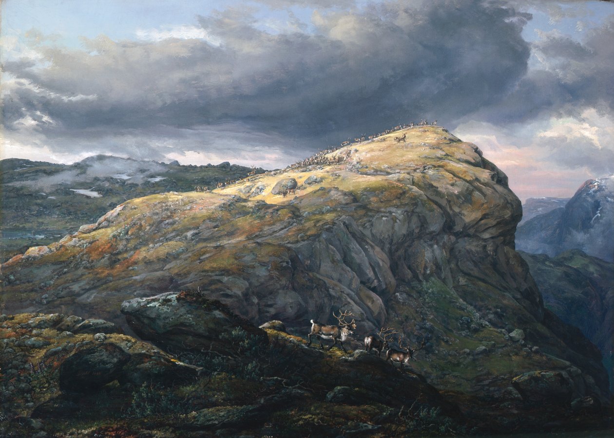 Stugunøset a Filefjell-hegyen (hegy) alkotó: Johan Christian Dahl