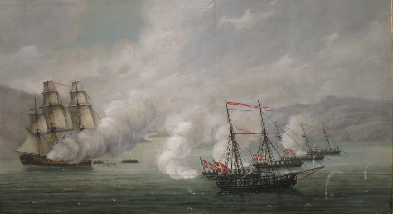 Az alvøeni tengeri csata alkotó: Johan Christian Dahl