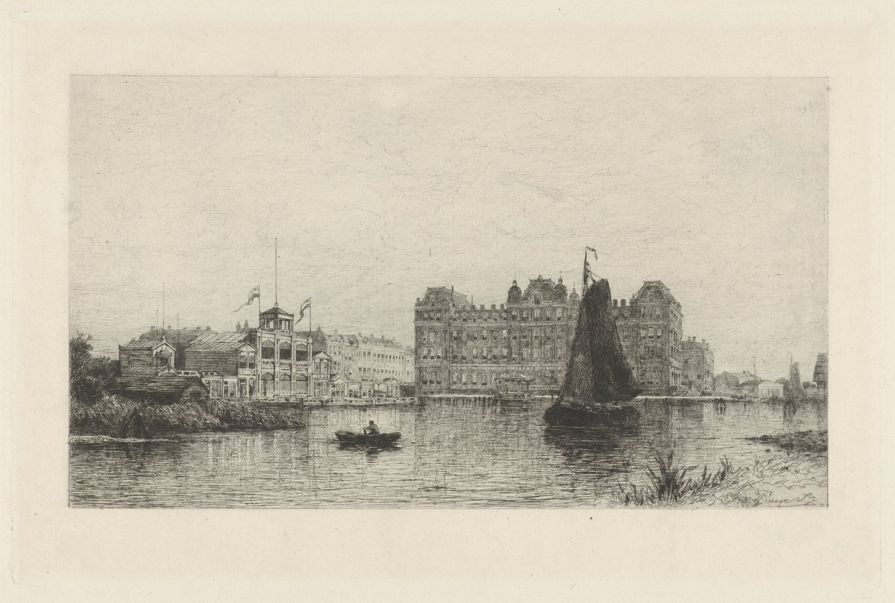 Kilátás az Amstel Hotelre alkotó: Johan Conrad Greive
