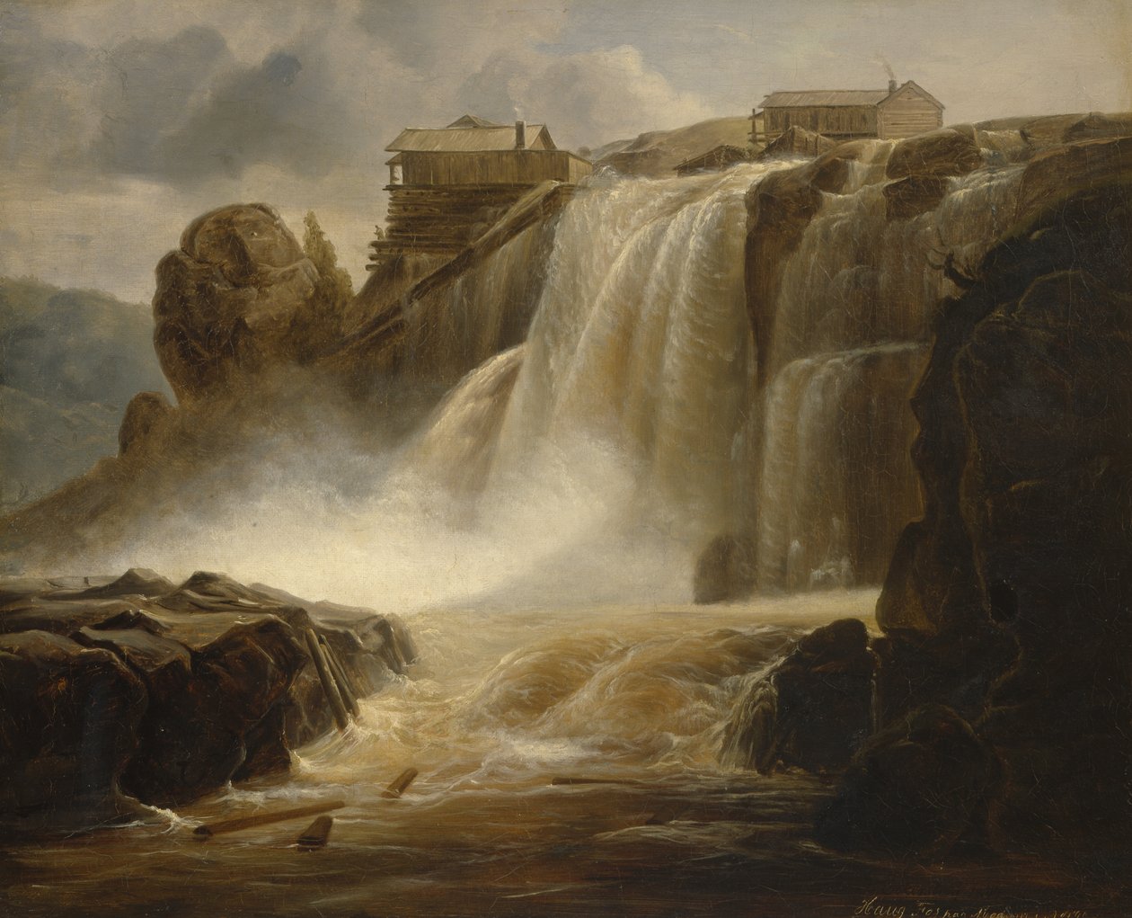Haugfossen alkotó: Johan Fredrik Eckersberg