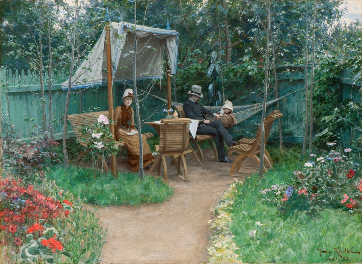 Kilátás a kertre, Linköping alkotó: Johan Fredrik Krouthen