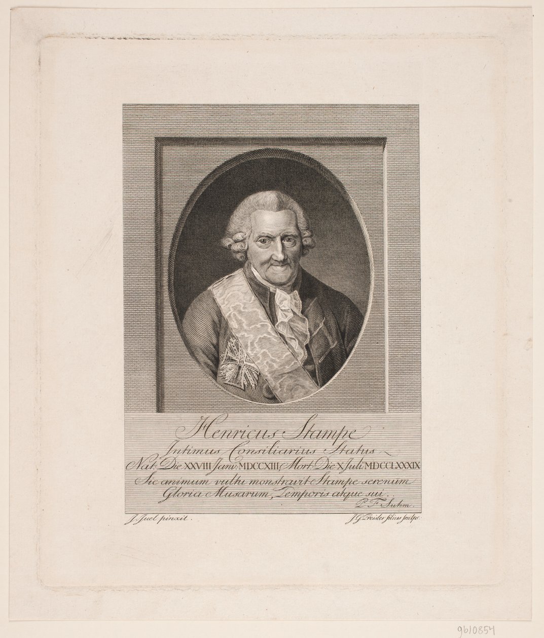 Stampe Henrik alkotó: Johan Georg Preisler