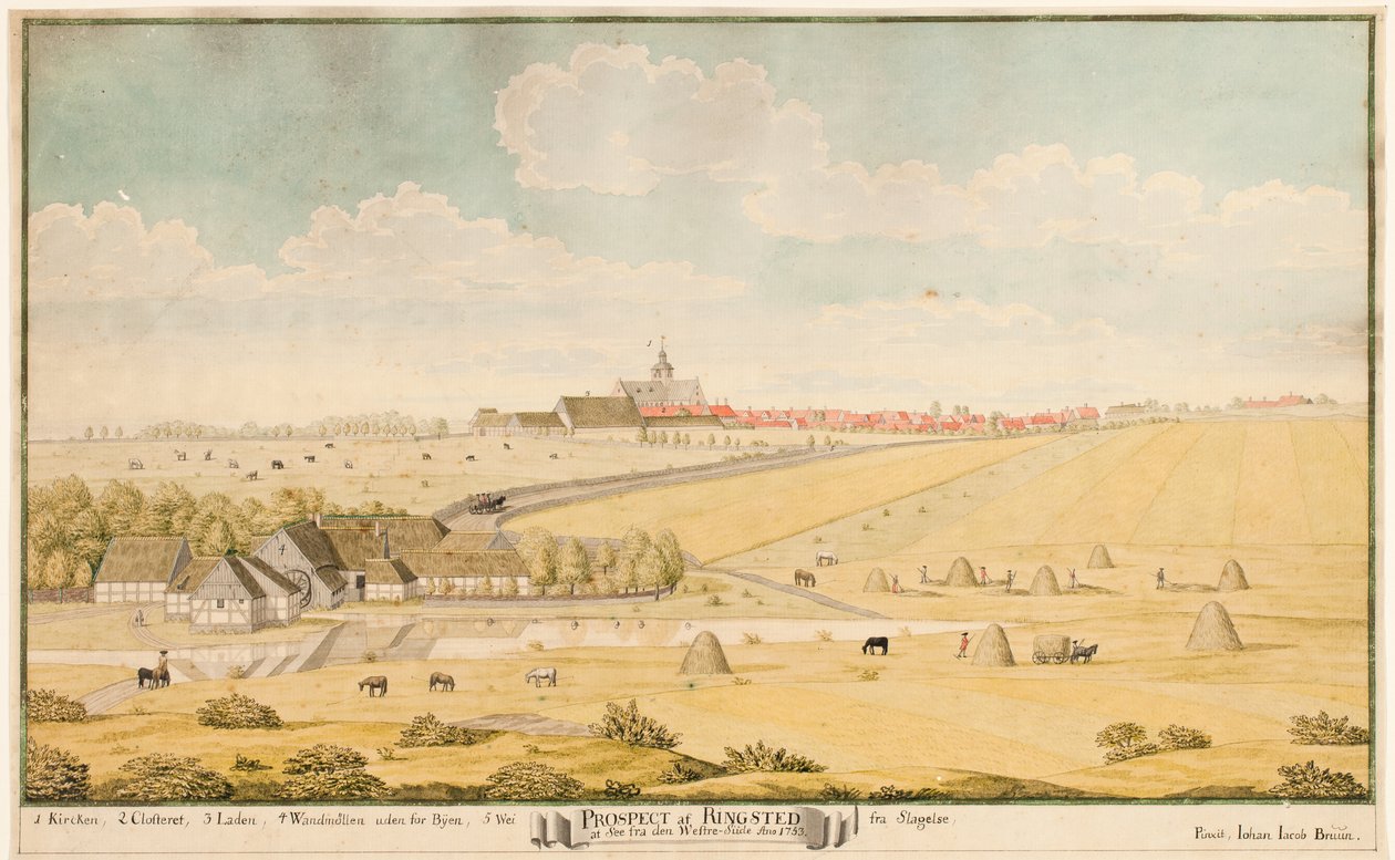 Ringsted kilátásai alkotó: Johan Jacob Bruun