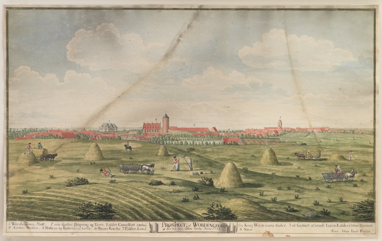 Vordingborg kilátása alkotó: Johan Jacob Bruun