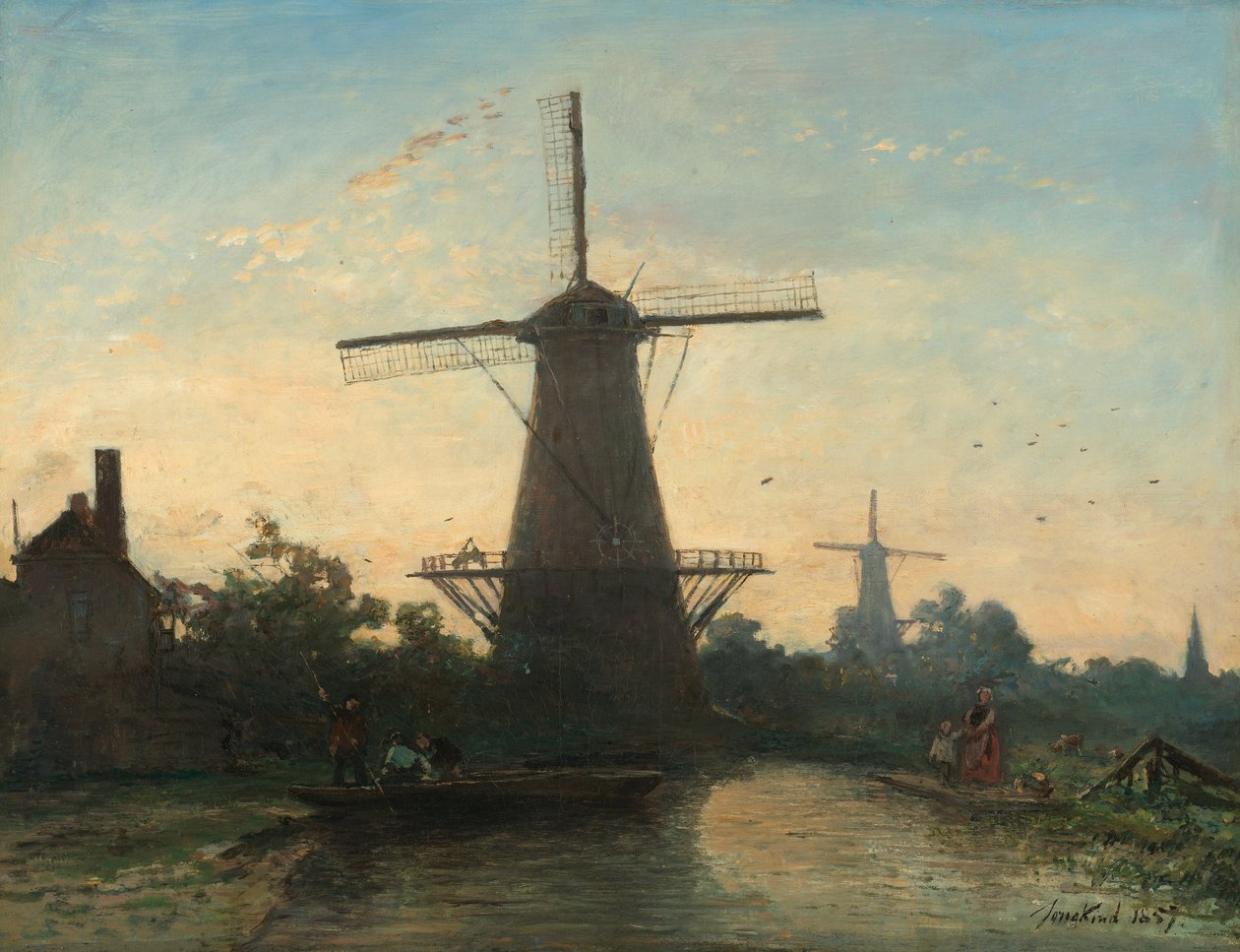 Malmok Rotterdam közelében alkotó: Johan Jongkind