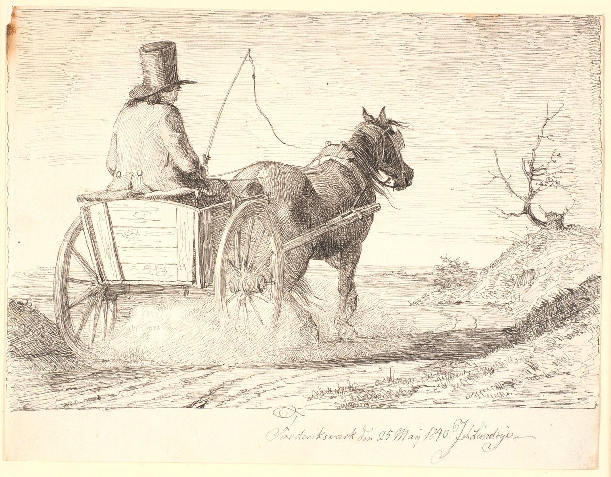 Farmer vezet egy szekeret alkotó: Johan Thomas Lundbye