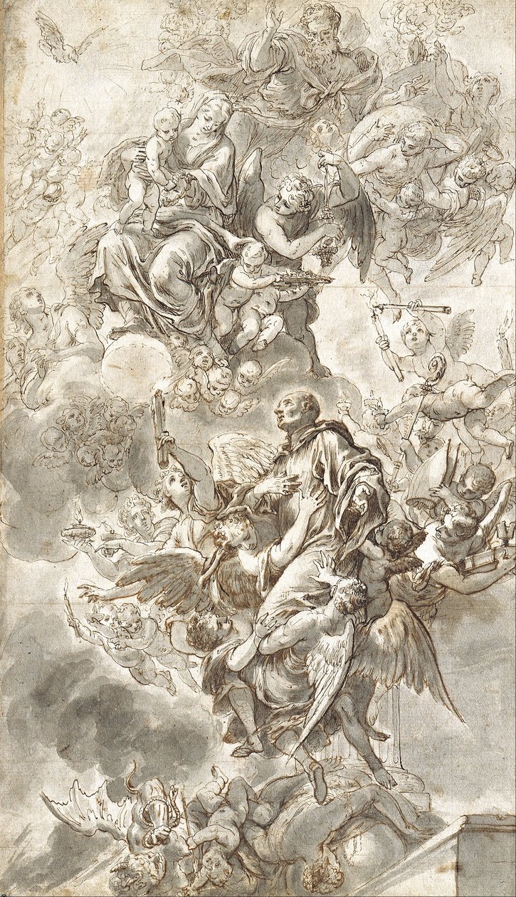 Szent Benedek apoteózisa alkotó: Johann Andreas Wolff
