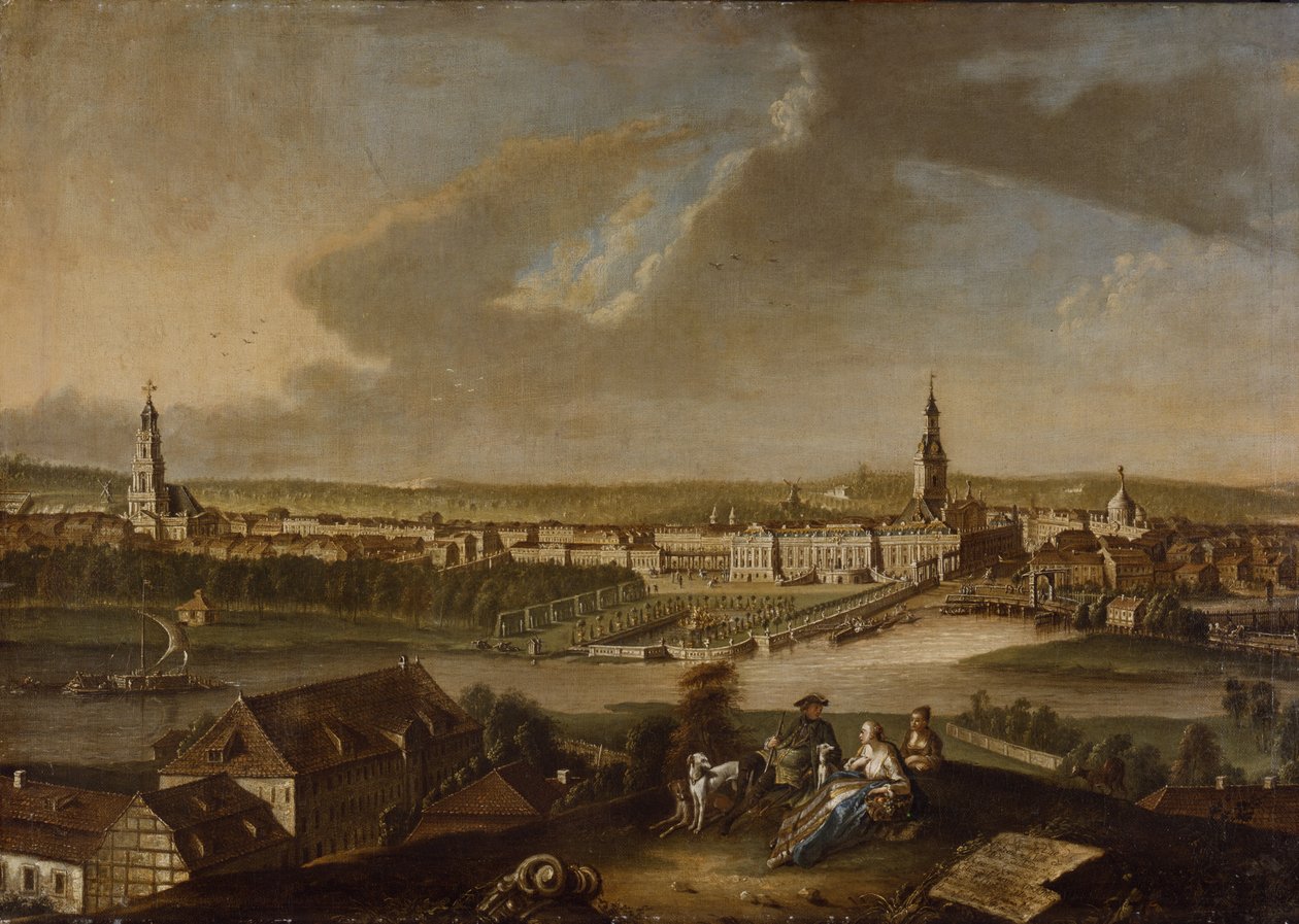 Kilátás Potsdamra a Brauhausbergből, 1772 alkotó: Johann Friedrich Meyer
