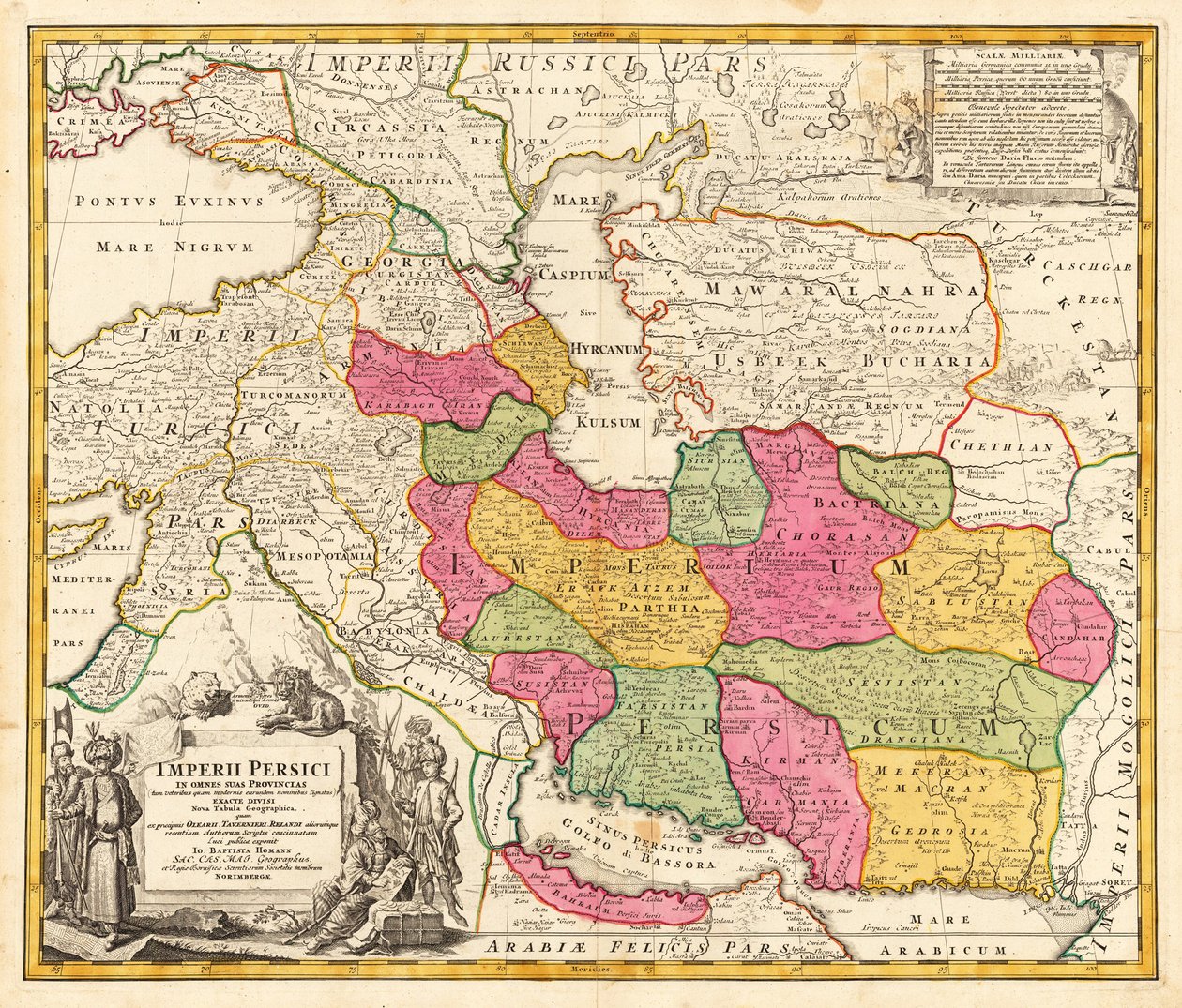 Perzsia térképe alkotó: Johann Baptista Homann